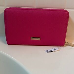 Aldo Pink Clutch with Gold Accents